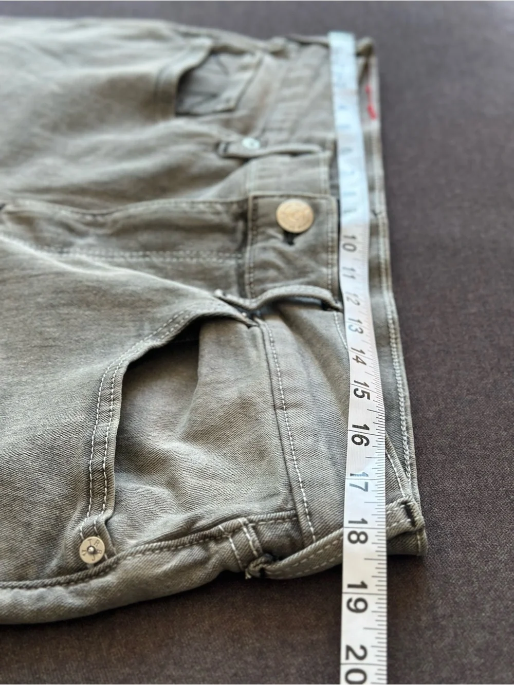 True Religion Ricky Relaxed Straight Gray Jeans Men’s 36